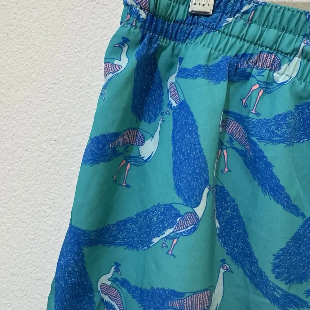 Chubbies Men’s Size M 5.5” Inseam Lined Swim Trunks Peacock Print